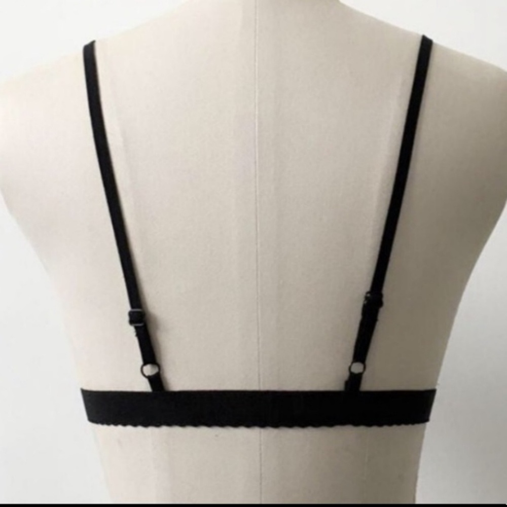 Sexy Black Lace Strappy Bralette - Picture 6 of 7